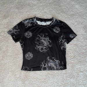 Shein Graphic Crop Top